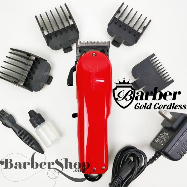 Tông đơ cắt tóc Barber Gold Cordless - Đỏ, tông đơ wahl, wahl việt nam, wahl mỹ, wahl usa, tông đơ wahl mỹ, tông đơ cắt tóc wahl, tông đơ của mỹ, tông đơ xịn, tông đơ điện wahl