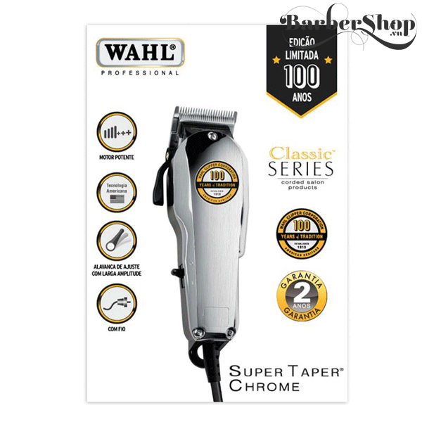 Tông đơ Wahl Super Taper 100 Year, tông đơ wahl, wahl việt nam, wahl mỹ, wahl usa, tông đơ wahl mỹ, tông đơ cắt tóc wahl, tông đơ của mỹ, tông đơ xịn, tông đơ điện wahl